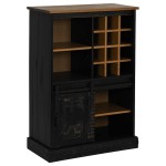vidaXL Dulap de vinuri HALDEN cu rafturi pentru vin ușă glisantă negru vidaXL Dulap de vinuri HALDEN cu rafturi pentru vin ușă glisantă negru