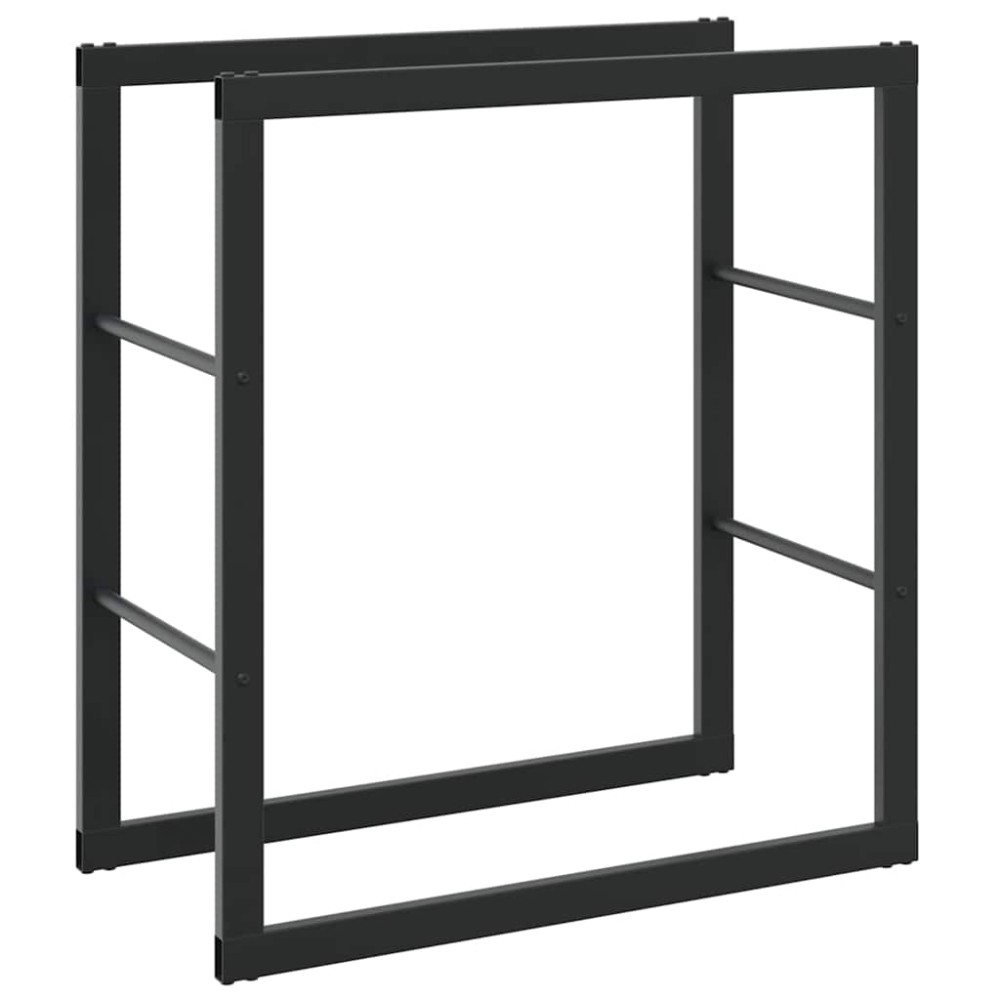 vidaXL Rastel pentru lemne de foc, negru, 55x30x61 cm, oțel