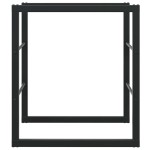 vidaXL Rastel pentru lemne de foc, negru, 55x30x61 cm, oțel vidaXL Rastel pentru lemne de foc, negru, 55x30x61 cm, oțel