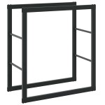 vidaXL Rastel pentru lemne de foc, negru, 55x30x61 cm, oțel vidaXL Rastel pentru lemne de foc, negru, 55x30x61 cm, oțel
