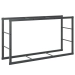 vidaXL Rastel pentru lemne de foc, negru,110x30x61 cm, oțel vidaXL Rastel pentru lemne de foc, negru,110x30x61 cm, oțel