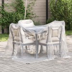 vidaXL Prelata transparenta cu ochiuri 2x2 m polietilena vidaXL Prelata transparenta cu ochiuri 2x2 m polietilena