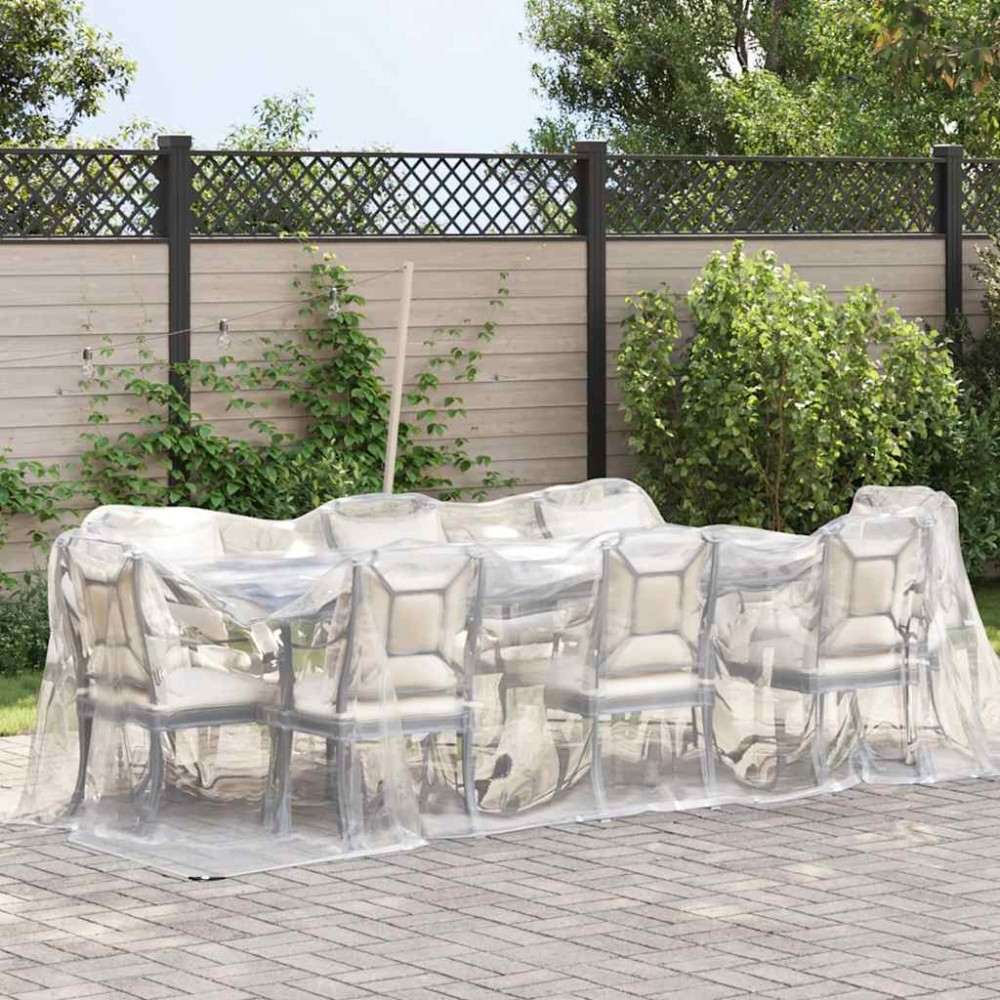 vidaXL Prelata transparenta cu ochiuri 2x4 m polietilena