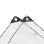 vidaXL Prelata transparenta cu ochiuri 2x6 m polietilena
