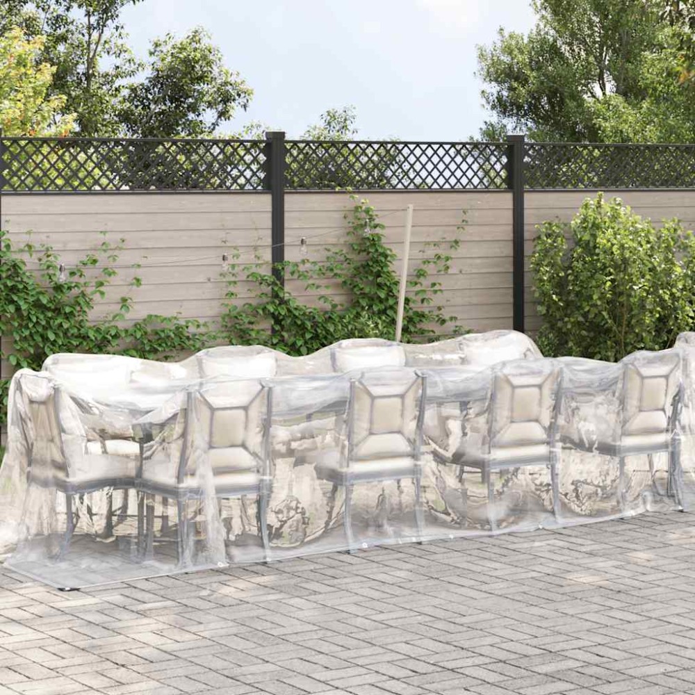 vidaXL Prelata transparenta cu ochiuri 2x8 m polietilena