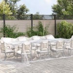 vidaXL Prelata transparenta cu ochiuri 4x10 m polietilena