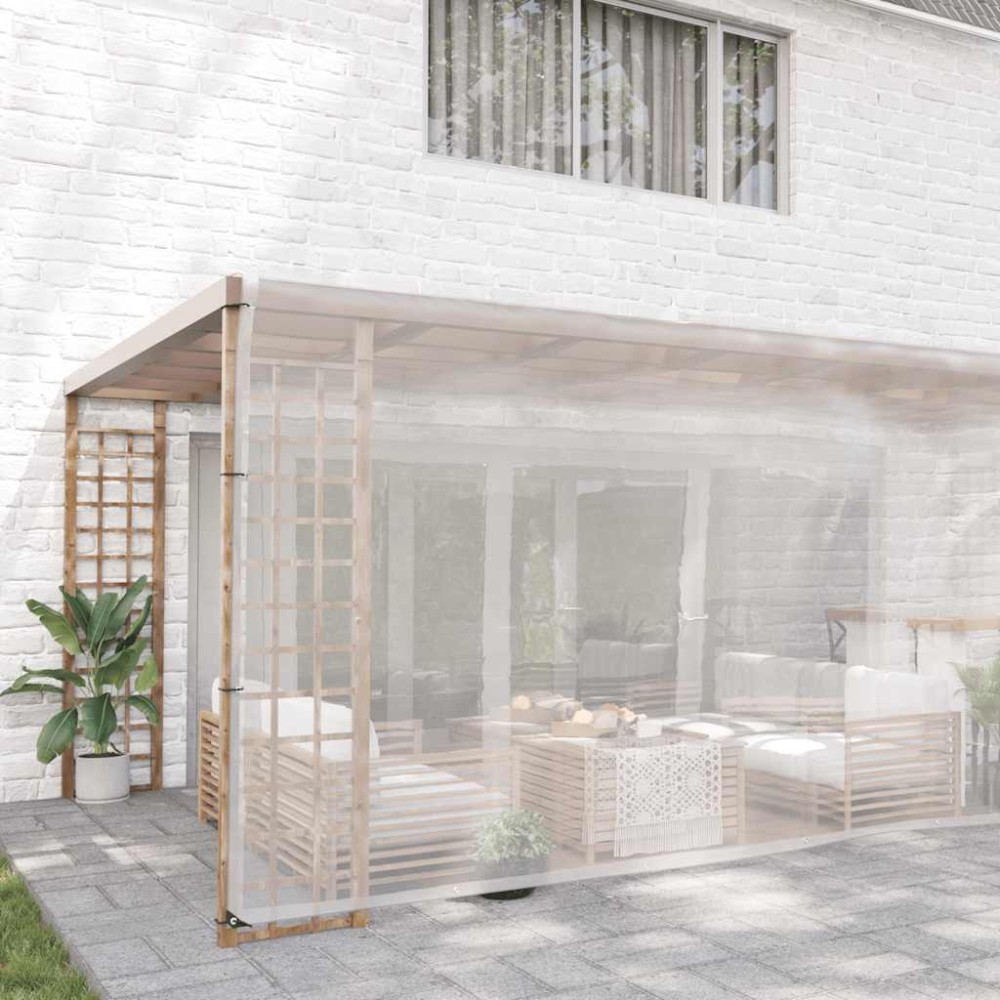 vidaXL Prelata transparenta cu ochiuri 5x10 m polietilena