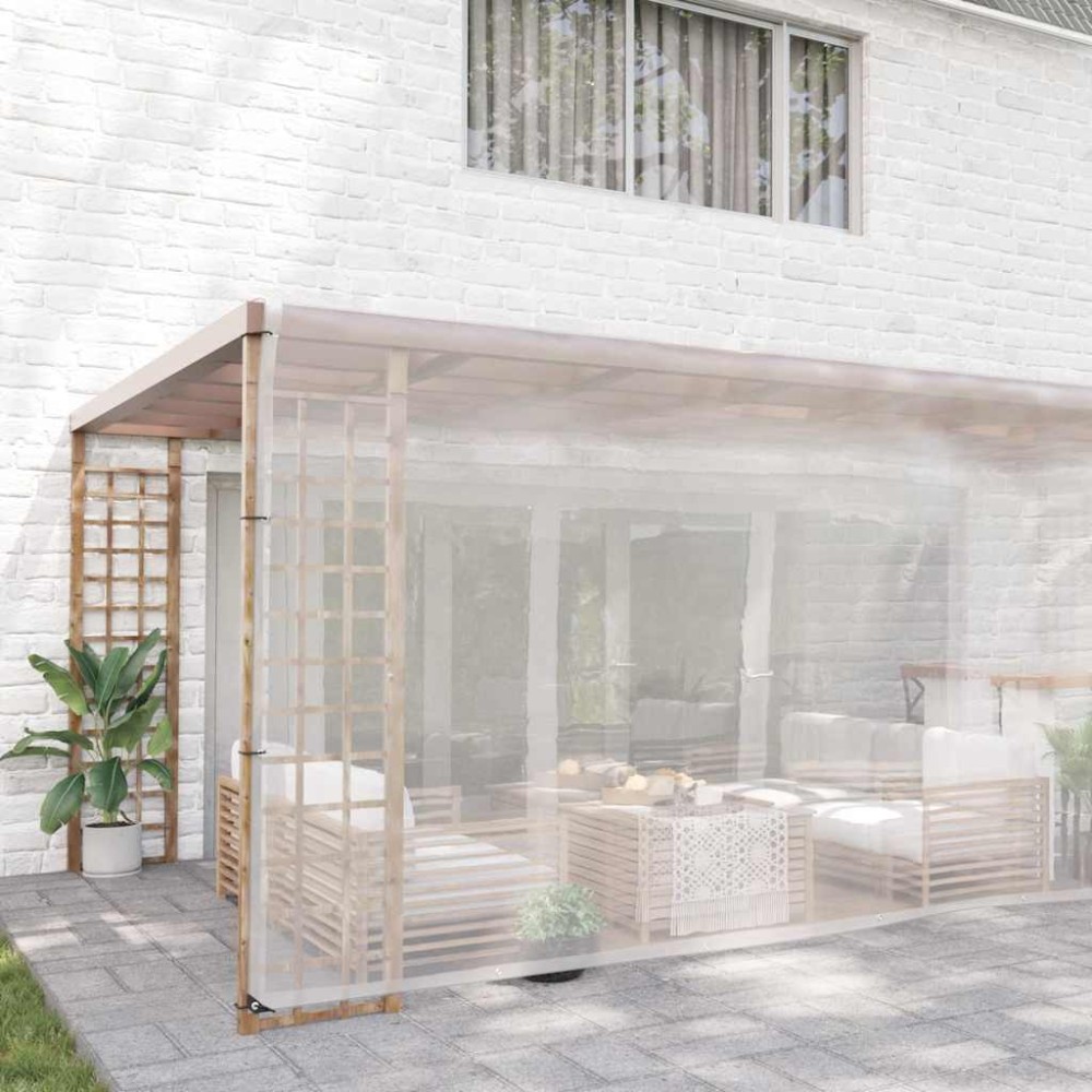 vidaXL Prelata transparenta cu ochiuri 5x12 m polietilena