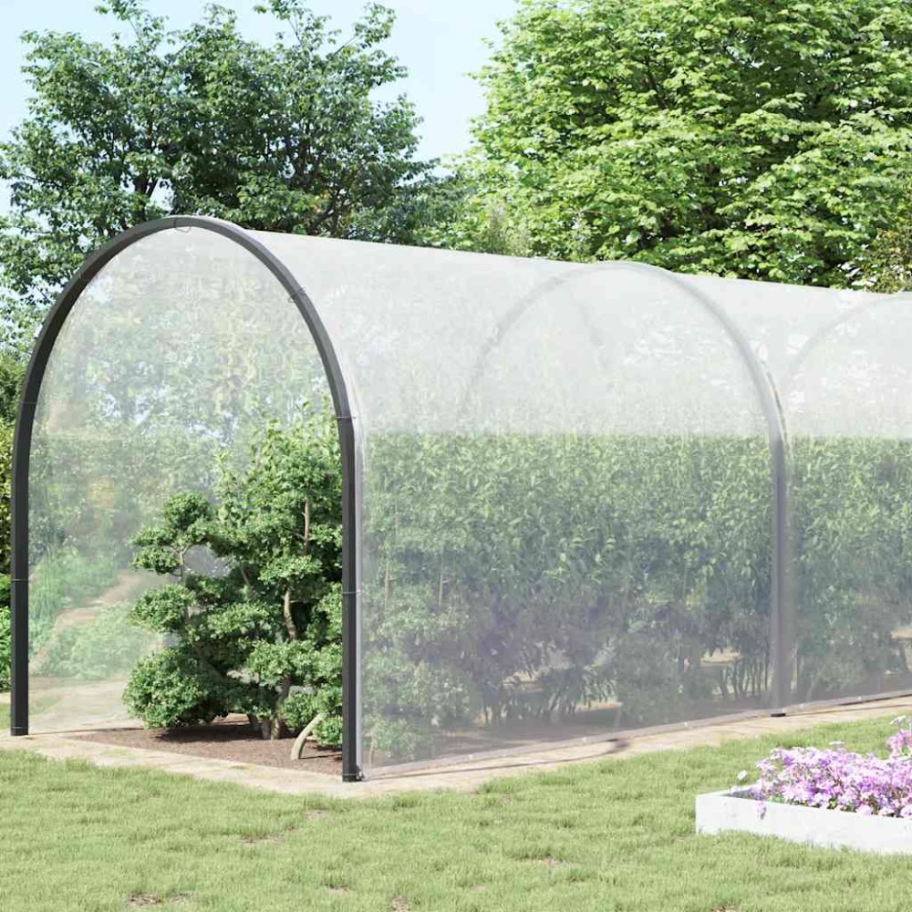 vidaXL Prelata transparenta cu ochiuri 10x10 m polietilena