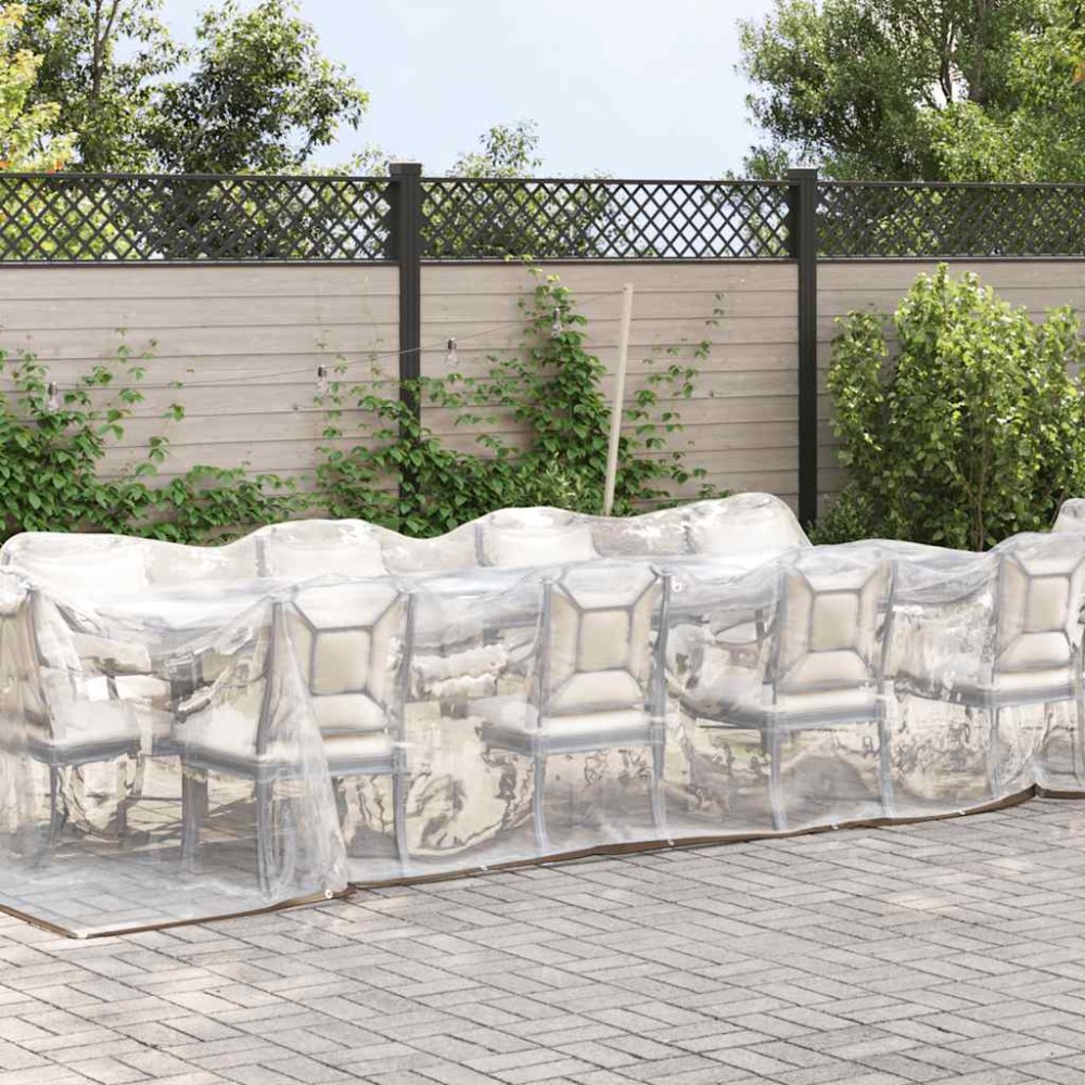 vidaXL Prelata transparenta cu ochiuri 3x12 m polietilena