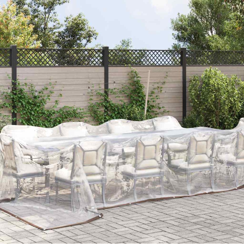 vidaXL Prelata transparenta cu ochiuri 5x8 m polietilena