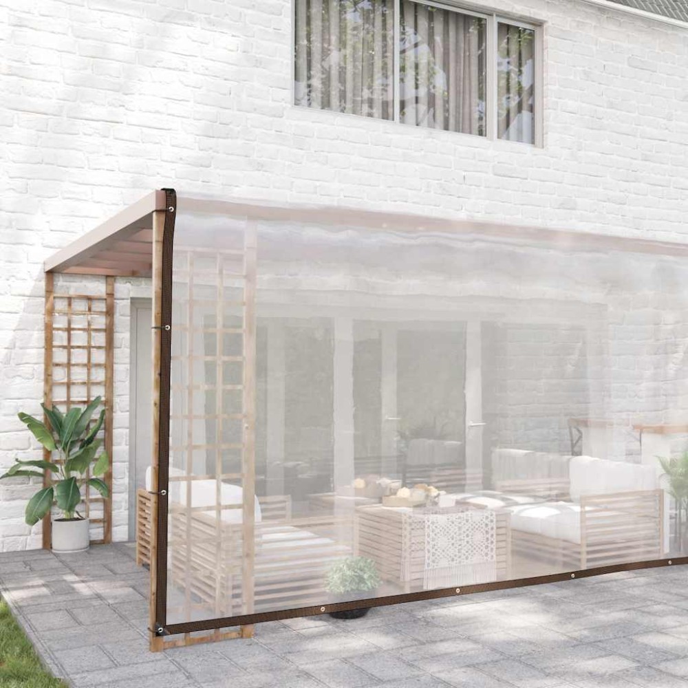 vidaXL Prelata transparenta cu ochiuri 6x8 m polietilena