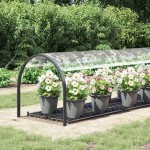 vidaXL Prelata transparenta cu ochiuri 1x5 m PVC vidaXL Prelata transparenta cu ochiuri 1x5 m PVC