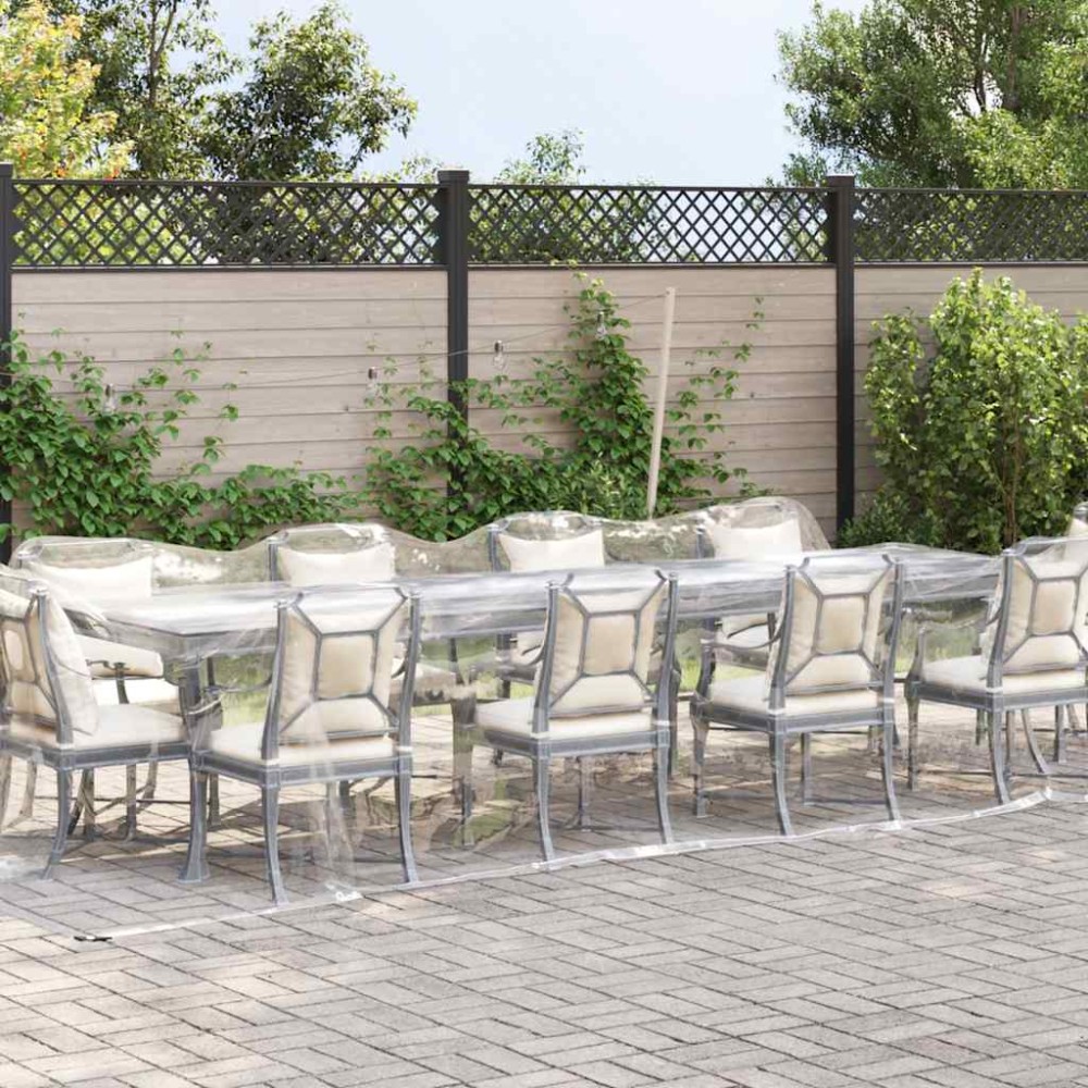 vidaXL Prelata transparenta cu ochiuri 3x6 m PVC