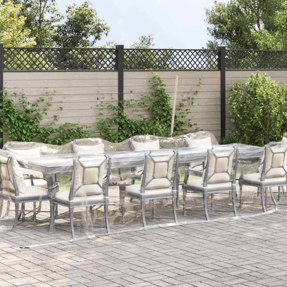 vidaXL Prelata transparenta cu ochiuri 3x10 m PVC