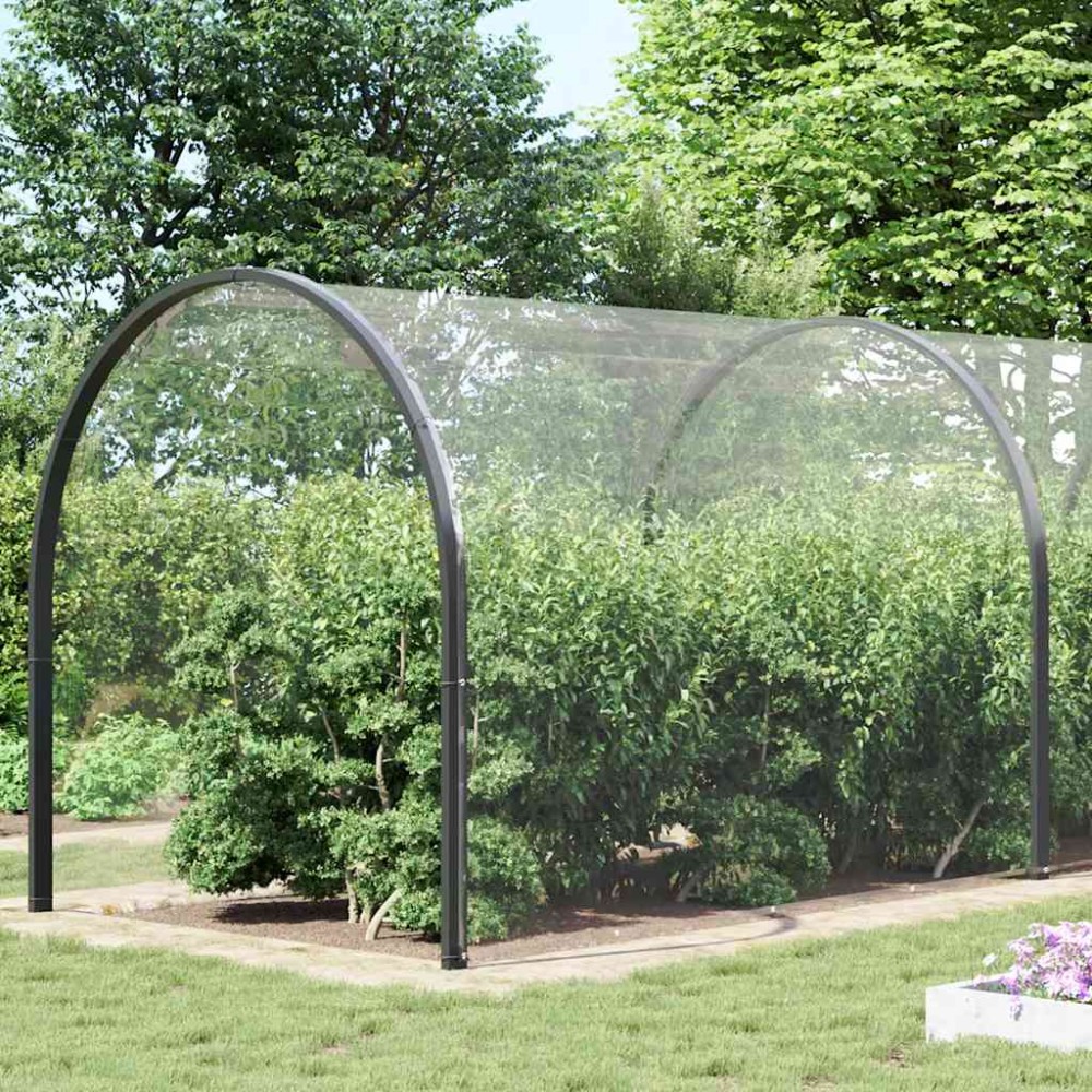 vidaXL Prelata transparenta cu ochiuri 5x12 m PVC