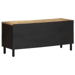 vidaXL Dulap TV, negru, 105x33,5x46 cm, lemn masiv de mango brut