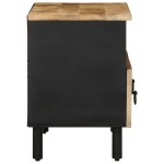 vidaXL Dulap TV, negru, 70x33,5x46 cm, lemn masiv de mango brut