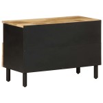 vidaXL Dulap TV, negru, 70x33,5x46 cm, lemn masiv de mango brut