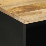 vidaXL Dulap TV, negru, 70x33,5x46 cm, lemn masiv de mango brut