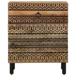 vidaXL Dulap de pat, negru, 50x33x60 cm, lemn masiv de mango brut vidaXL Dulap de pat, negru, 50x33x60 cm, lemn masiv de mango brut