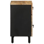 vidaXL Dulap de pat, negru, 50x33x60 cm, lemn masiv de mango brut vidaXL Dulap de pat, negru, 50x33x60 cm, lemn masiv de mango brut
