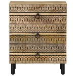 vidaXL Dulap de pat, negru, 50x33x62 cm, lemn masiv de mango brut vidaXL Dulap de pat, negru, 50x33x62 cm, lemn masiv de mango brut