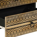 vidaXL Dulap de pat, negru, 50x33x62 cm, lemn masiv de mango brut vidaXL Dulap de pat, negru, 50x33x62 cm, lemn masiv de mango brut