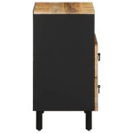 vidaXL Dulap de pat, negru, 50x33x62 cm, lemn masiv de mango brut vidaXL Dulap de pat, negru, 50x33x62 cm, lemn masiv de mango brut