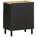vidaXL Dulap de pat, negru, 50x33x62 cm, lemn masiv de mango brut vidaXL Dulap de pat, negru, 50x33x62 cm, lemn masiv de mango brut