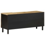 vidaXL Dulap TV, negru, 105x33,5x46 cm, lemn masiv de mango brut vidaXL Dulap TV, negru, 105x33,5x46 cm, lemn masiv de mango brut