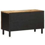 vidaXL Dulap TV, negru, 80x33,5x46 cm, lemn masiv de mango brut