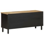 vidaXL Dulap TV, negru, 100x33,5x46 cm, lemn masiv de mango brut