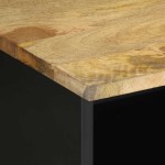 vidaXL Dulap TV, negru, 100x33,5x46 cm, lemn masiv de mango brut