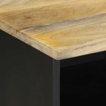 vidaXL Dulap TV, negru, 100x33,5x46 cm, lemn masiv de mango brut