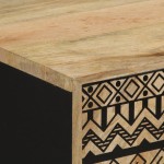 vidaXL Dulap chiuveta de baie, negru, 62x33x58 cm, lemn masiv de mango