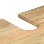 vidaXL Dulap chiuveta de baie, negru, 62x33x58 cm, lemn masiv de mango