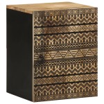 vidaXL Dulap suspendat de baie negru 38x33,5x48cm, lemn masiv de mango vidaXL Dulap suspendat de baie negru 38x33,5x48cm, lemn masiv de mango