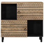 vidaXL Dulap, 80x33,5x75 cm, lemn masiv de mango brut
