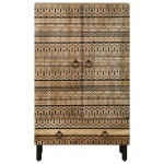 vidaXL Dulap înalt, 60x33,5x110 cm, lemn masiv de mango brut