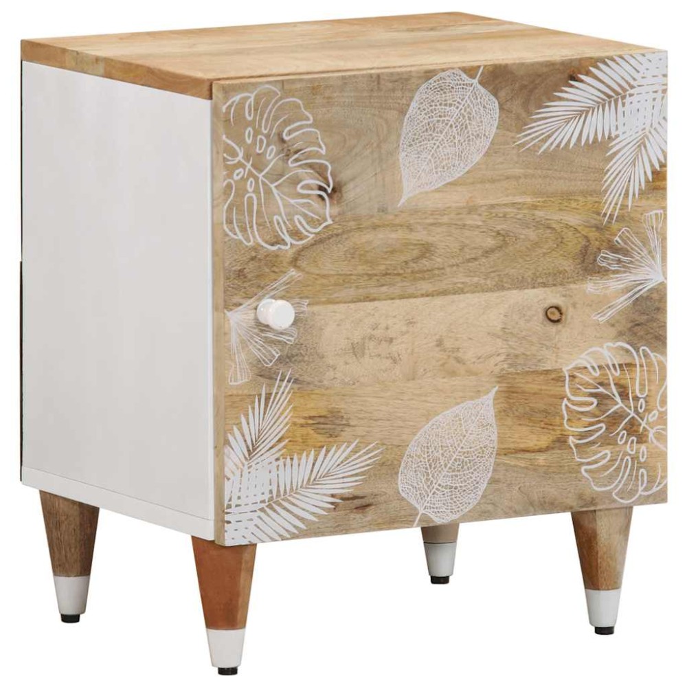 vidaXL Noptiere, 2 buc., 40x33,5x46 cm, lemn masiv de acacia