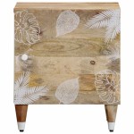 vidaXL Noptiere, 2 buc., 40x33,5x46 cm, lemn masiv de acacia