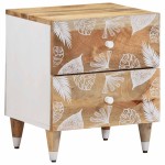 vidaXL Noptiere, 2 buc., 40x33,5x46 cm, lemn masiv de acacia