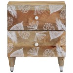 vidaXL Noptiere, 2 buc., 40x33,5x46 cm, lemn masiv de acacia