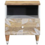 vidaXL Noptiere, 2 buc., 40x33x46 cm, lemn masiv de acacia vidaXL Noptiere, 2 buc., 40x33x46 cm, lemn masiv de acacia