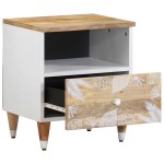 vidaXL Noptiere, 2 buc., 40x33x46 cm, lemn masiv de acacia vidaXL Noptiere, 2 buc., 40x33x46 cm, lemn masiv de acacia
