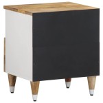 vidaXL Noptiere, 2 buc., 40x33x46 cm, lemn masiv de acacia vidaXL Noptiere, 2 buc., 40x33x46 cm, lemn masiv de acacia