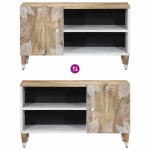 vidaXL Comodă TV, 80x31,5x46 cm, lemn masiv de mango vidaXL Comodă TV, 80x31,5x46 cm, lemn masiv de mango