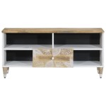 vidaXL Comodă TV, 100x33,5x46 cm, lemn masiv de mango
