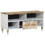 vidaXL Comodă TV, 100x33,5x46 cm, lemn masiv de mango